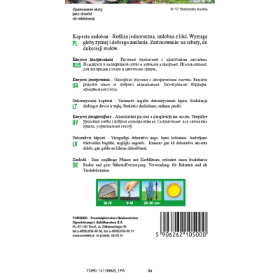 Kapusta Ozdobna Mieszanka nasiona kwiatów